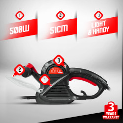 Taille haies électrique 500W - Lame 51cm - Elem Garden