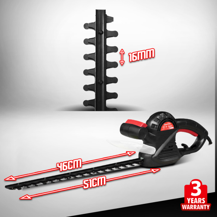 Taille haies électrique 500W - Lame 51cm - Elem Garden