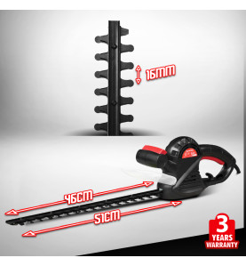 Taille haies électrique 500W - Lame 51cm - Elem Garden