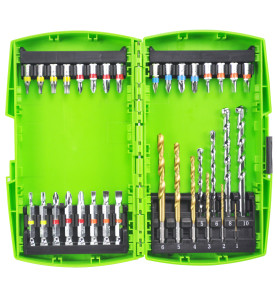 Coffret 34 mèches et embouts - Constructor