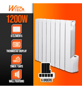 Radiateur à inertie fluide 1200W 8 éléments - Warm Tech