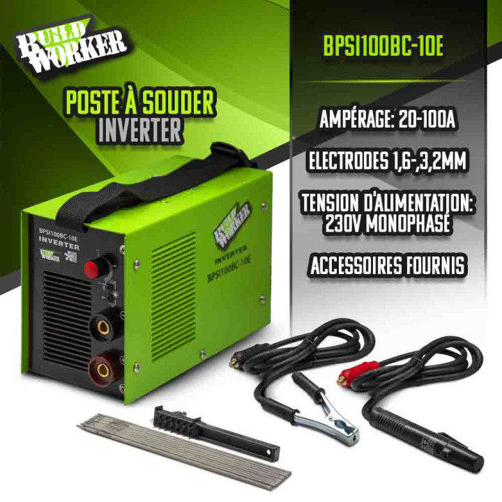 Poste à souder Inverter 100A + 10 électrodes