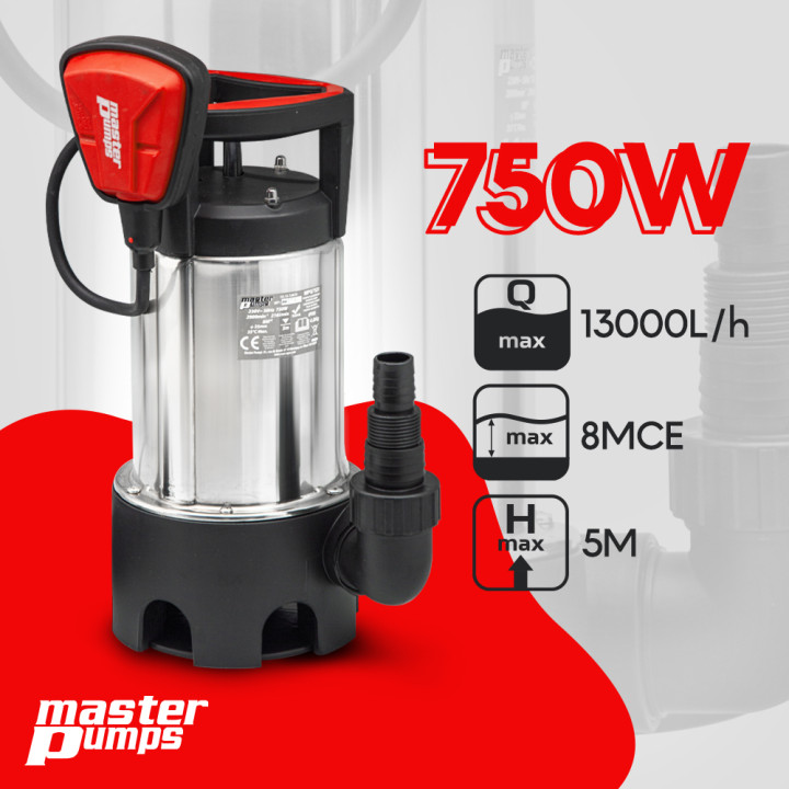 Pompe vide caves eaux chargées 750W - Master Pumps