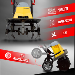 Motobineuse électrique 1500W - 6 Fraises - Gardeo