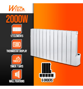Radiateur a inertie fluide 2000W 12 éléments - Warm Tech