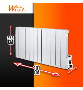 Radiateur a inertie fluide 2000W 12 éléments - Warm Tech