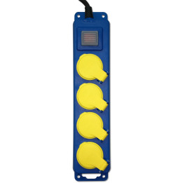 Bloc 4 prises étanche + interrupteur - 3x1.5mm²