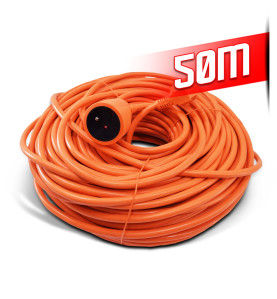 Allonge électrique 50m-3g*1.5mm2 Orange - I-Watts