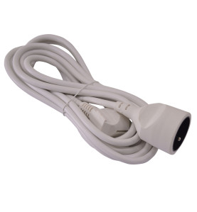 Allonge électrique 5m-3g*1.5mm2 Blanc - I-Watts