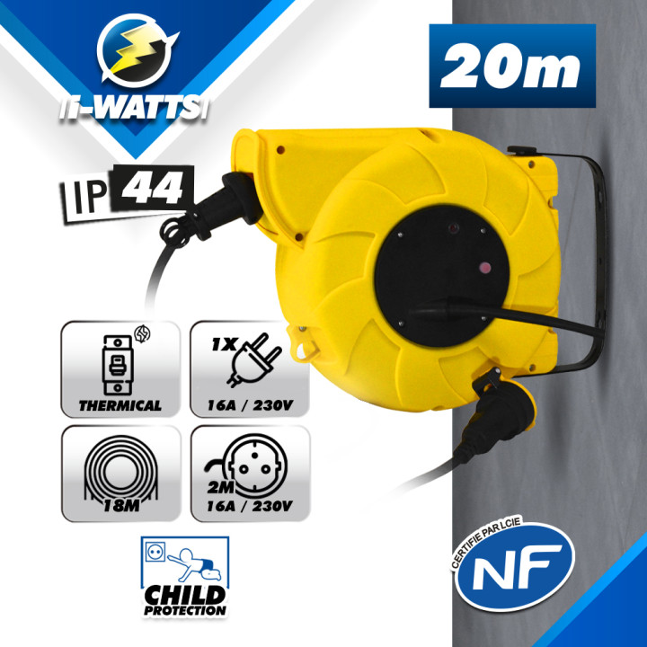 Enrouleur electrique automatique 20m-3g1.5mm