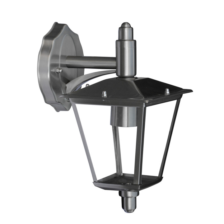 Applique murale extérieure descendante Inox E27 - Ampoule Max 40W - Protection IP44
