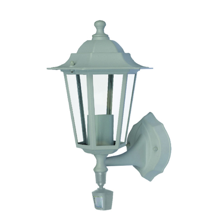 Applique montante E27 60W détecteur - Blanc