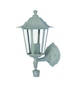 Applique montante E27 60W détecteur - Blanc