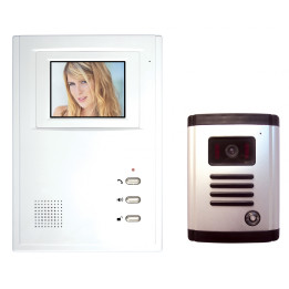 Interphone vidéo noir et blanc équipé d’un écran n