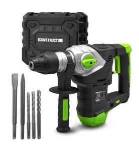 Marteau perforateur 1500W - 6 joules - Vitesse variable - avec coffret Constructor