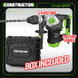 Marteau perforateur 1500W - 6 joules - Vitesse variable - avec coffret Constructor