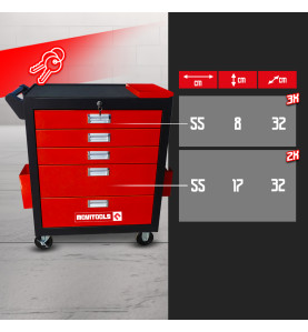Servante d'atelier 5 tiroirs + accessoires - Movitools