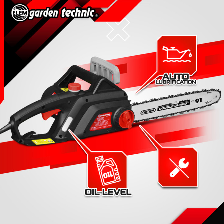 Tronçonneuse électrique 2000W - Guide 46cm Oregon - Vitesse 12.1 m/s