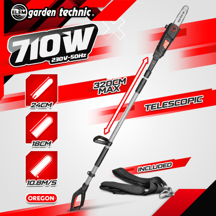 Scie à ébrancher sur perche 710W Guide Oregon 24cm