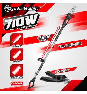 Scie à ébrancher sur perche 710W Guide Oregon 24cm