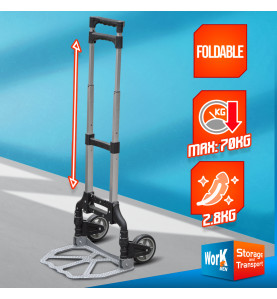 Diable aluminium pliable max 70kg - Work Men