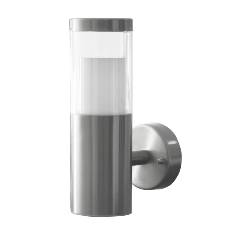 Applique murale extérieure Inox LED 7W + Bluetooth - Lumière blanc froid 6000K - IP44