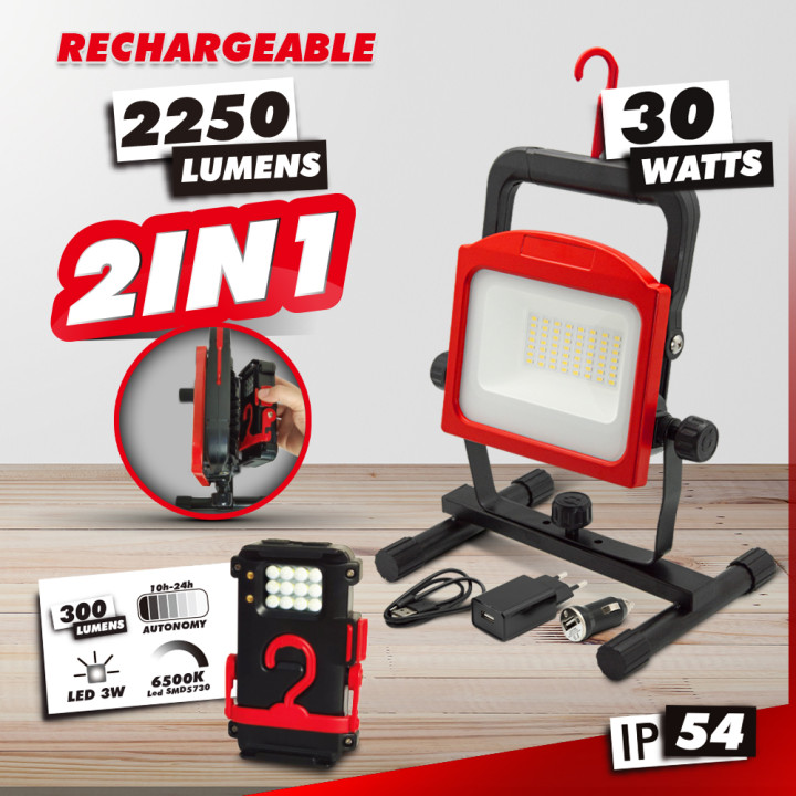 Spot LED rechargeable 30W - I-Watts Pro