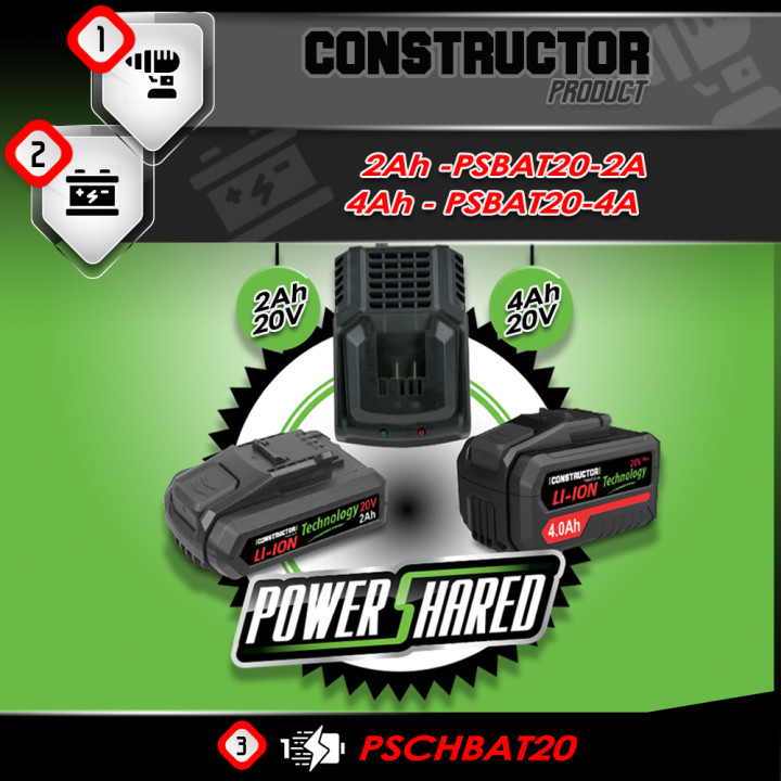 Chargeur rapide pour batterie 20V max