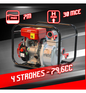 Pompe à eau thermique 4 temps 79.6cc 7000l/h - Master Pumps