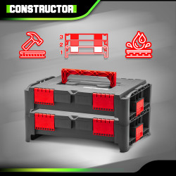 Lot de 2 coffrets empilables BEPS1 - Constructor
