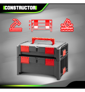 Lot de 2 coffrets empilables BEPS1 + BEPS2 - Const