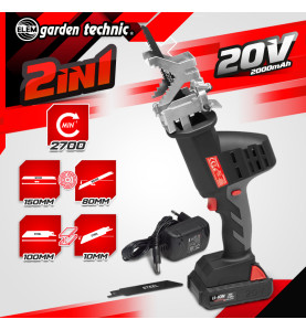 Scie à ébrancher 20V lithium 2Ah