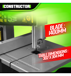 Scie à ruban 250W avec guide latéral - Constructor