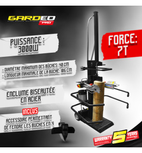 Fendeur de bûches vertical 3000W - Gardeo Pro