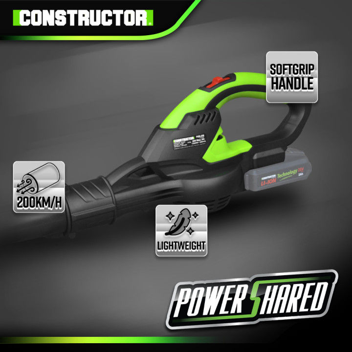 Souffleur sur batterie 20 V Max, 200 km/h, 12500 t/min (sans batterie)