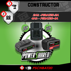 Kit 2 machines sans fil 20V(visseuse à chocs et visseuse percussion) + coffret - Constructor