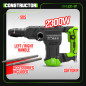 Marteau piqueur 1300W - 18 J - 3900 coups/minute - Constructor