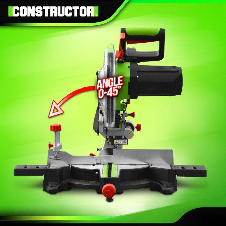 Scie à onglets radiale 1800W - Lame 254mm 36 dents - Constructor