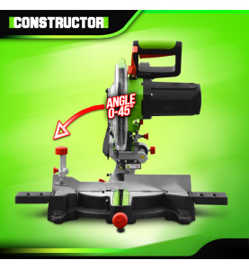 Scie à onglets radiale 1800W - Lame 254mm 36 dents - Constructor