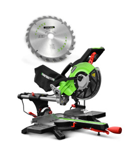 Scie onglets radiale 1800w-210mmavec laser et double inclinaison - Constructor