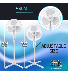 Ventilateur sur pied 45W - 40cm - Cool clima