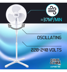 Ventilateur sur pied 45W - 40cm - Cool clima