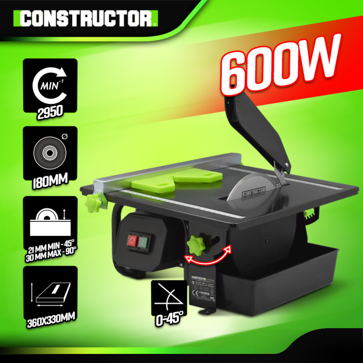 Table coupe carrelages 600W - 180mm - Constructor