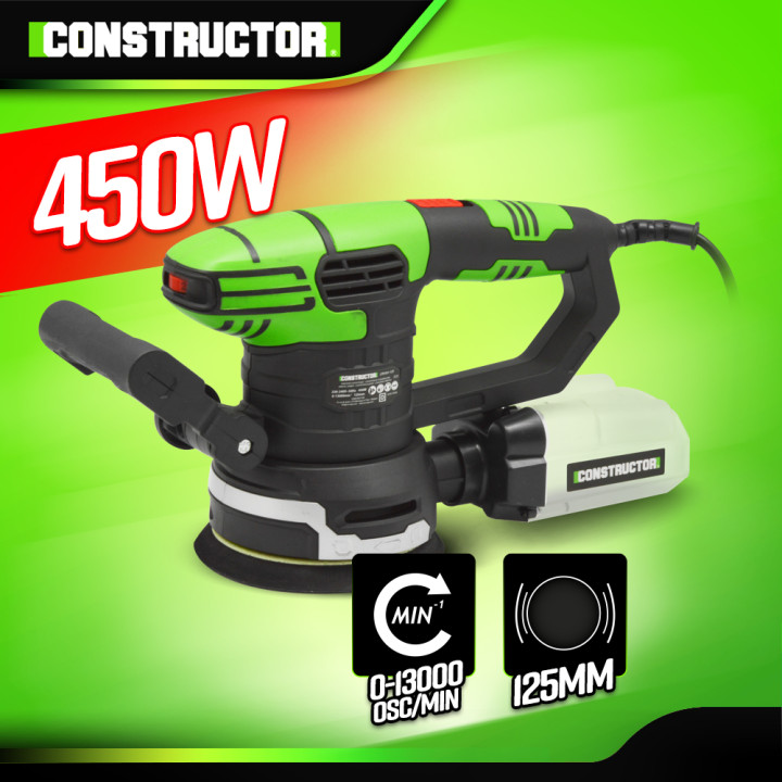 Ponceuse excentrique 450w - 125mm - Constructor
