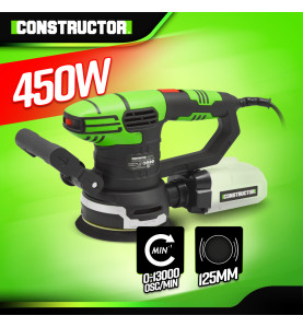 Ponceuse excentrique 450w - 125mm - Constructor