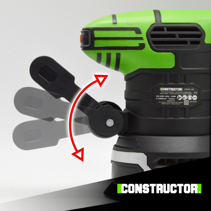 Ponceuse excentrique 450w - 125mm - Constructor