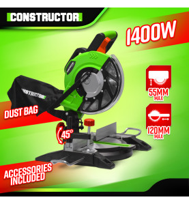 Scie à onglet 1400w - Lame 210mm 24 dents  - Constructor