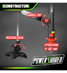 Coupe bordures 20V MAX sans batterie - Manche téléscopique - Constructor