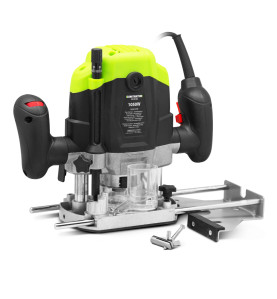 Défonceuse 1050W, pinces de serrage dimaètre 6 et 8 mm avec accessoires - Constructor