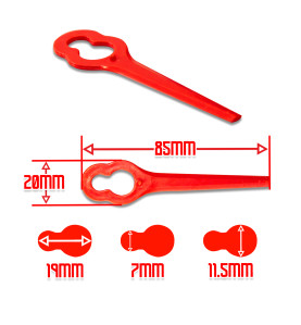 Lot de 20 lames pour coupe bordures